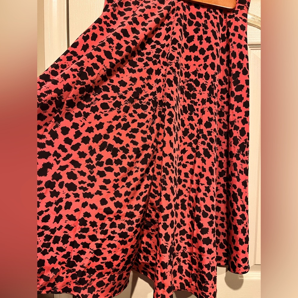 Asymmetrical pink/black skirt